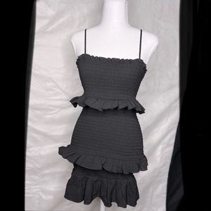 Forever 21 Black Ruffle Dress